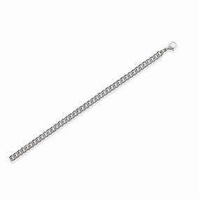Striking Detail AzureBella Jewelry Stainless Steel Curb Chain Bracelet 9-inch
