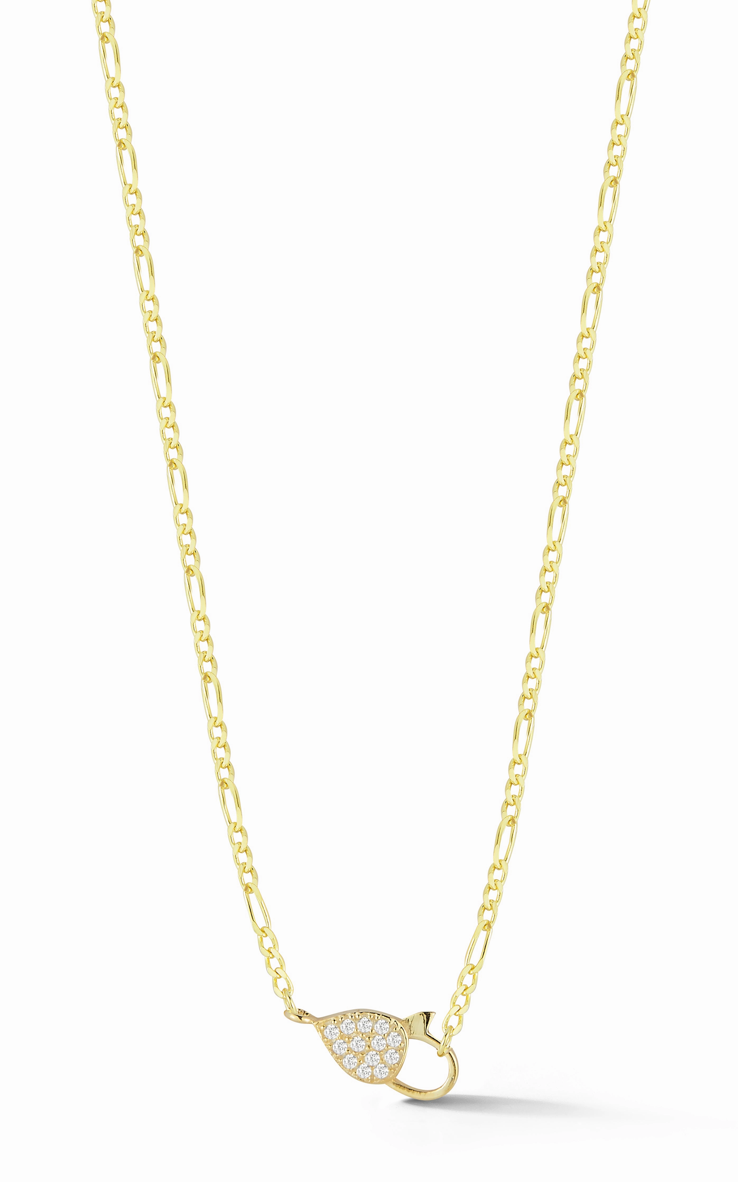 Pav?? Clasp Link Necklace Lightweight Choice Family Occasion