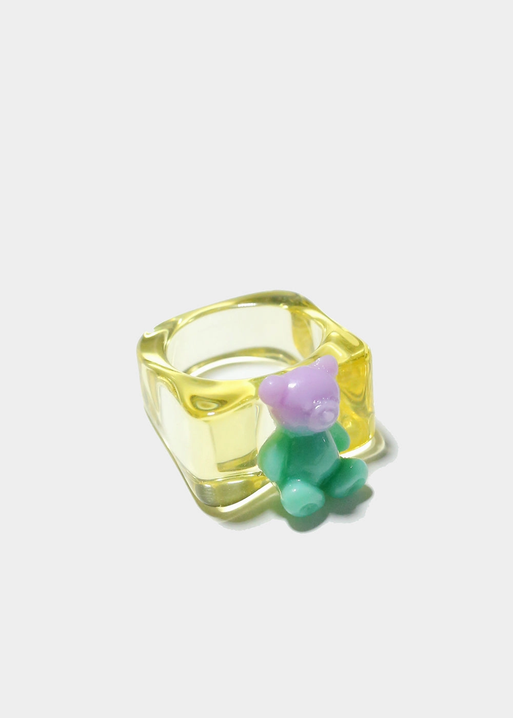 Formal Fashion Daily Texture Plastic Bear Ring