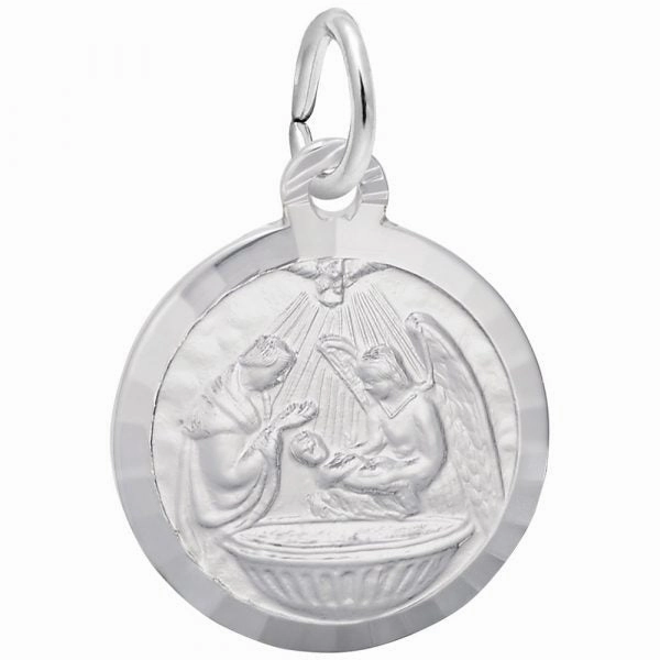 Baptism Disc Charm Anniversary Surprise Contemporary Feature