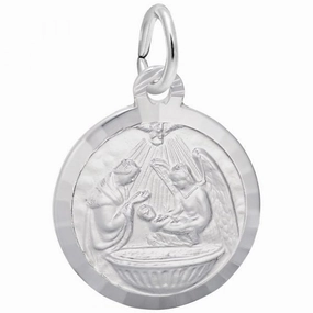 Baptism Disc Charm Anniversary Surprise Contemporary Feature