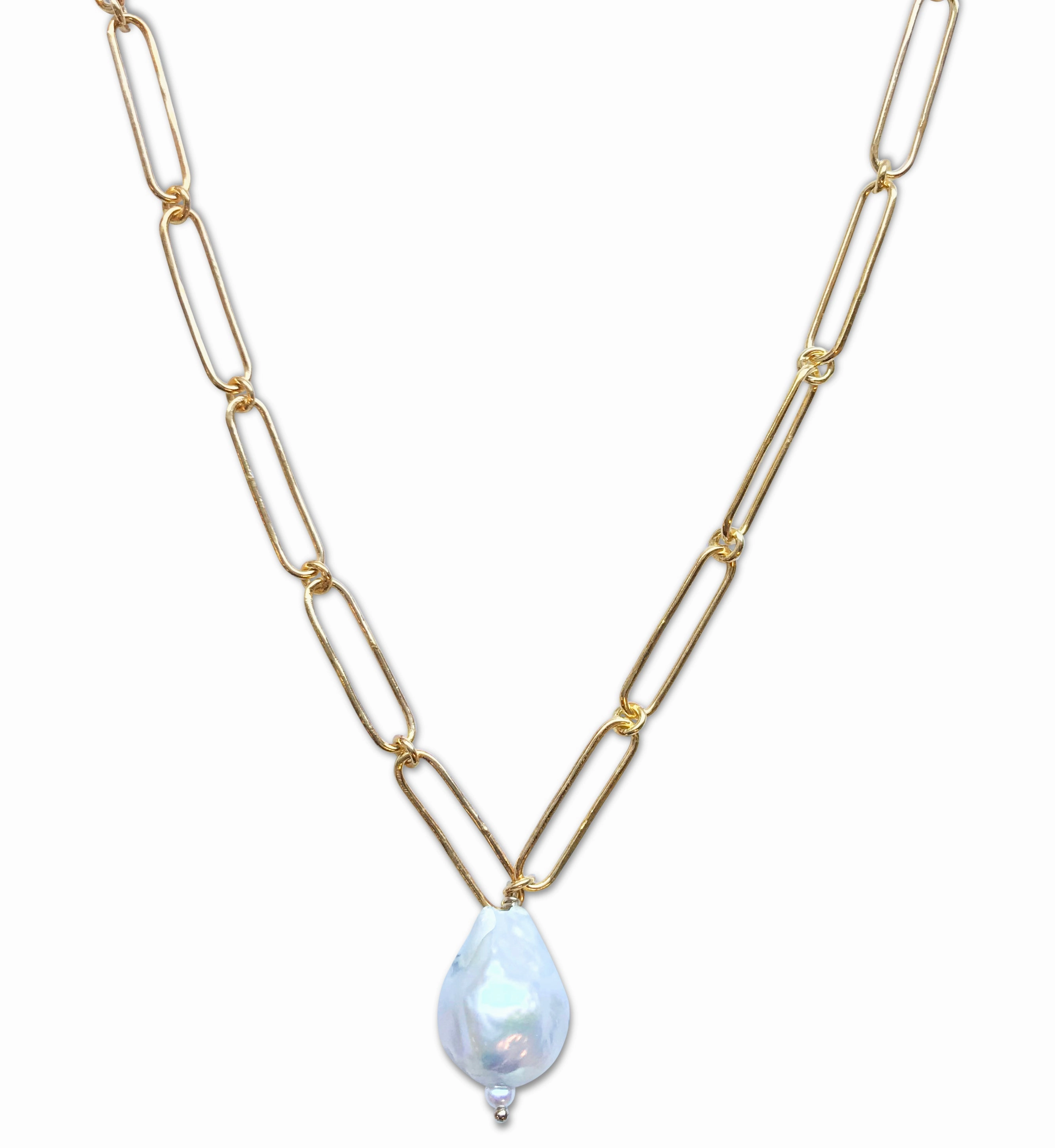Spring Piece Baroque drop necklace