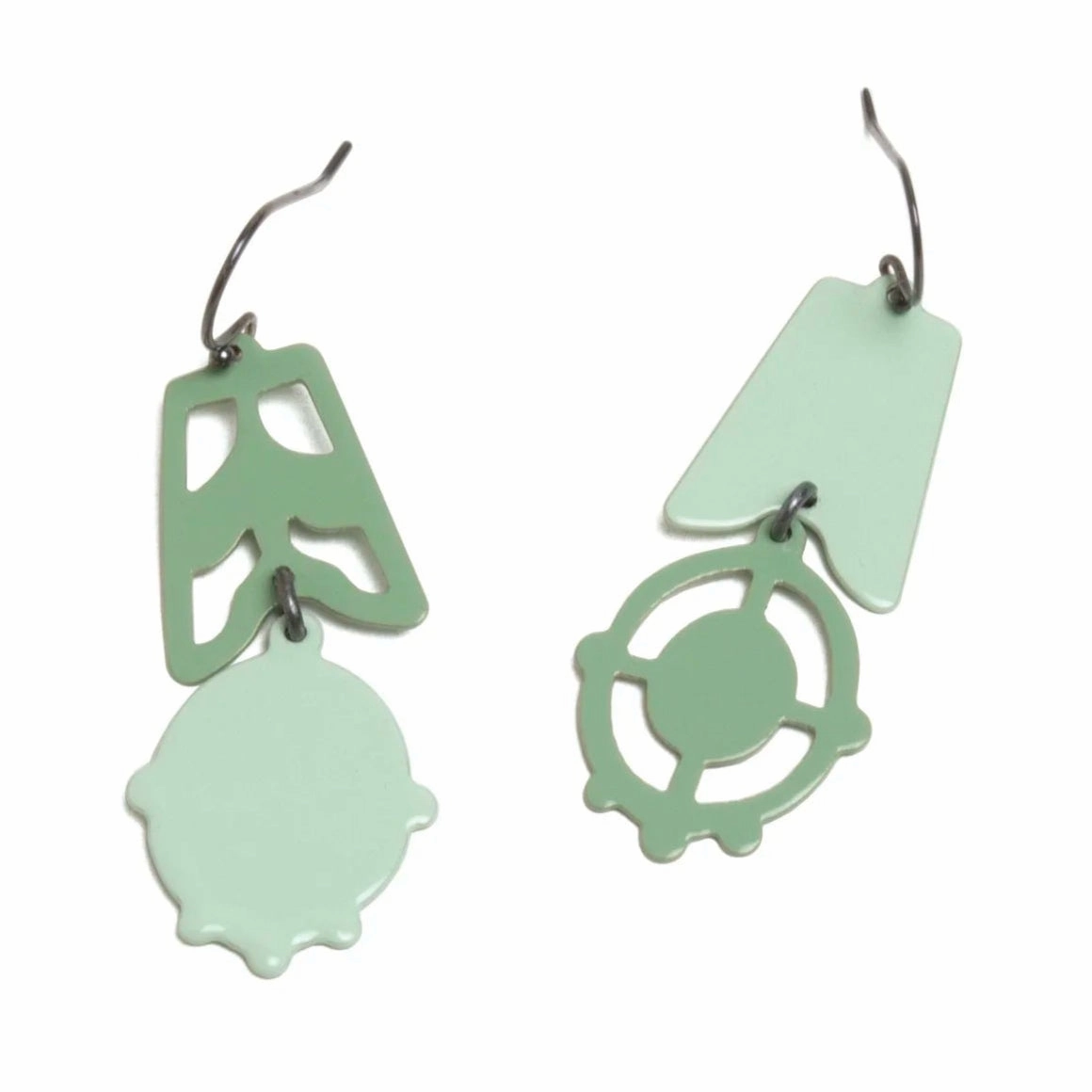 Durable item Asymmetrical  Dangle Earrings - Moss   Willow