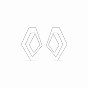 Petite Isla Hoops - Sterling Silver Retro Piece