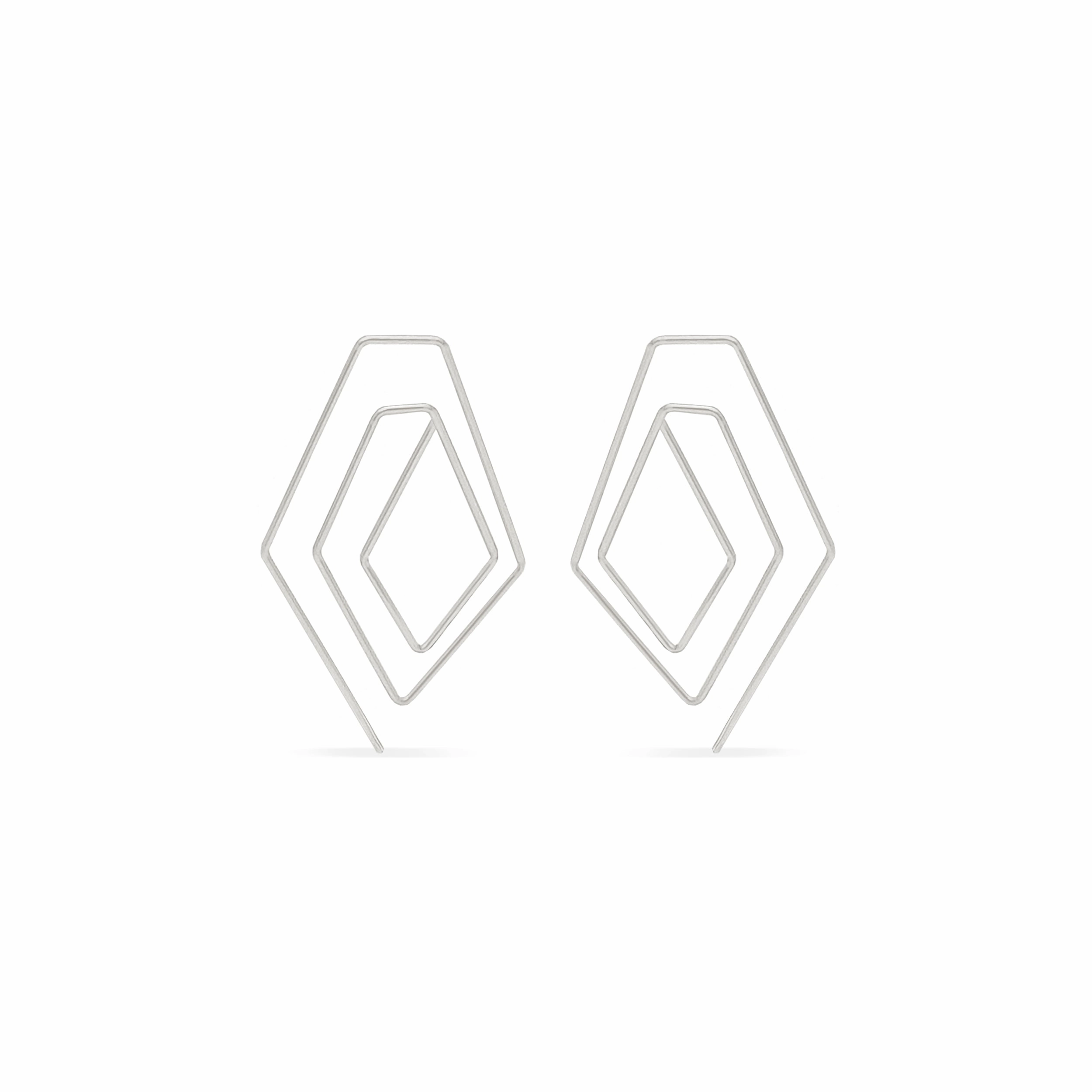 Petite Isla Hoops - Sterling Silver Retro Piece