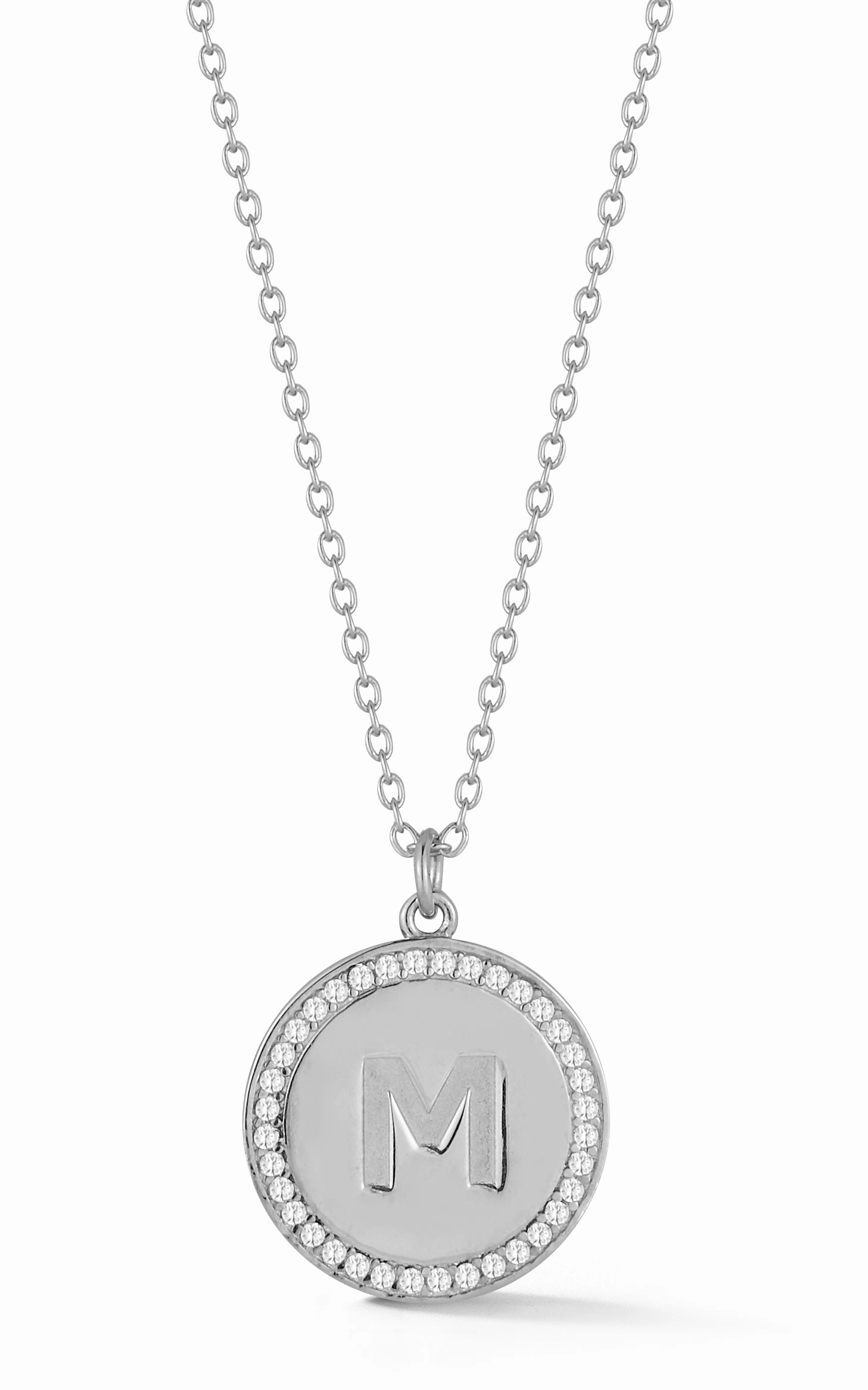 Initial Disk Medallion Necklace Signature Present Autumn Gift