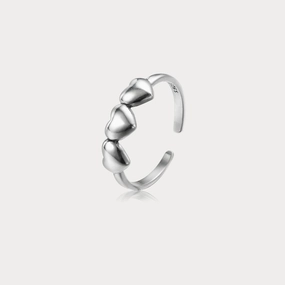 Silver Heart Ring Quality Adornment Durable Expression