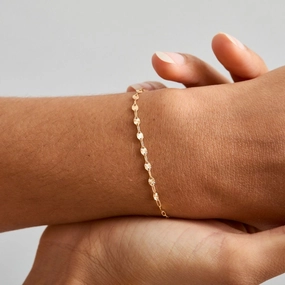 Giftable Items Dapped Paperclip Chain Bracelet