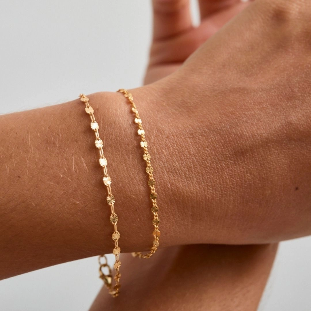 Dapped Paperclip Chain Bracelet Purposefully Designed