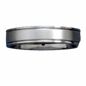 Utilitarian Design sophisticated appearance 316L Surgical Stainless Steel Brushed 5mm Band Ring