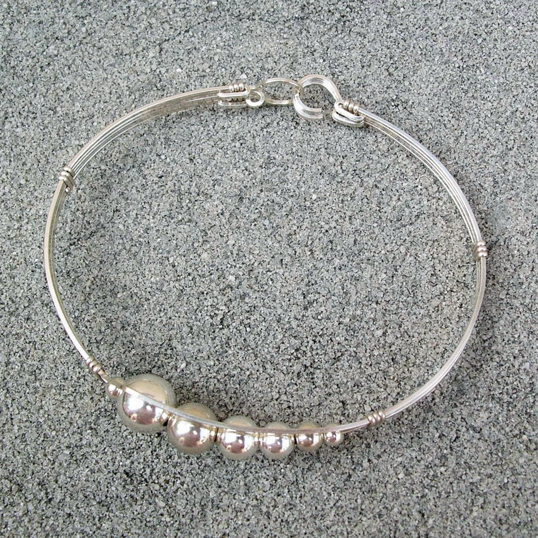 Sterling Silver or 14kt GF Beads Offset Wire Wrapped Bracelet Worthy Amalgamations Fashion Forward
