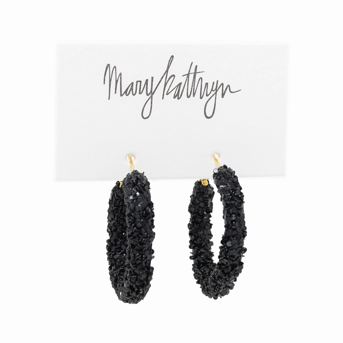 Black Glitter Hoops Charming Decoration
