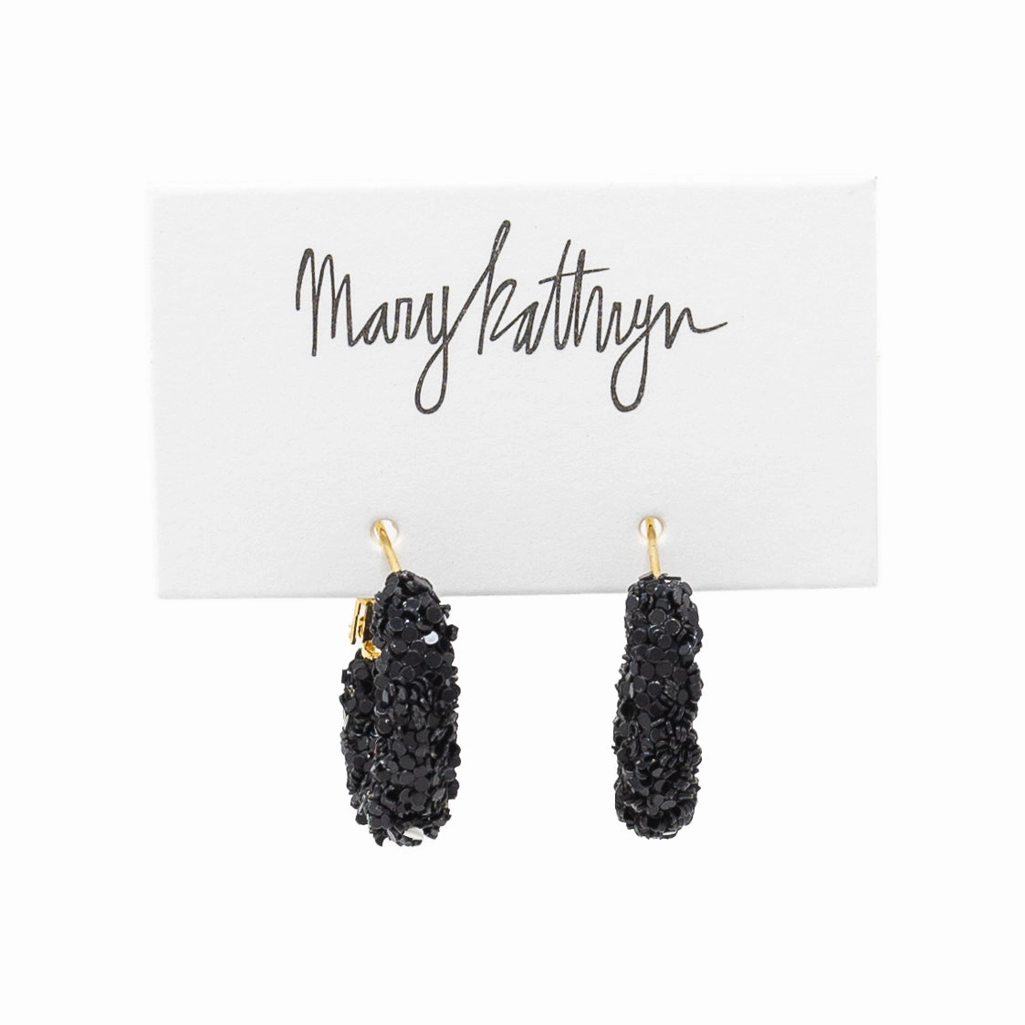 Black Glitter Hoops Social Embellishment Creative Trinket