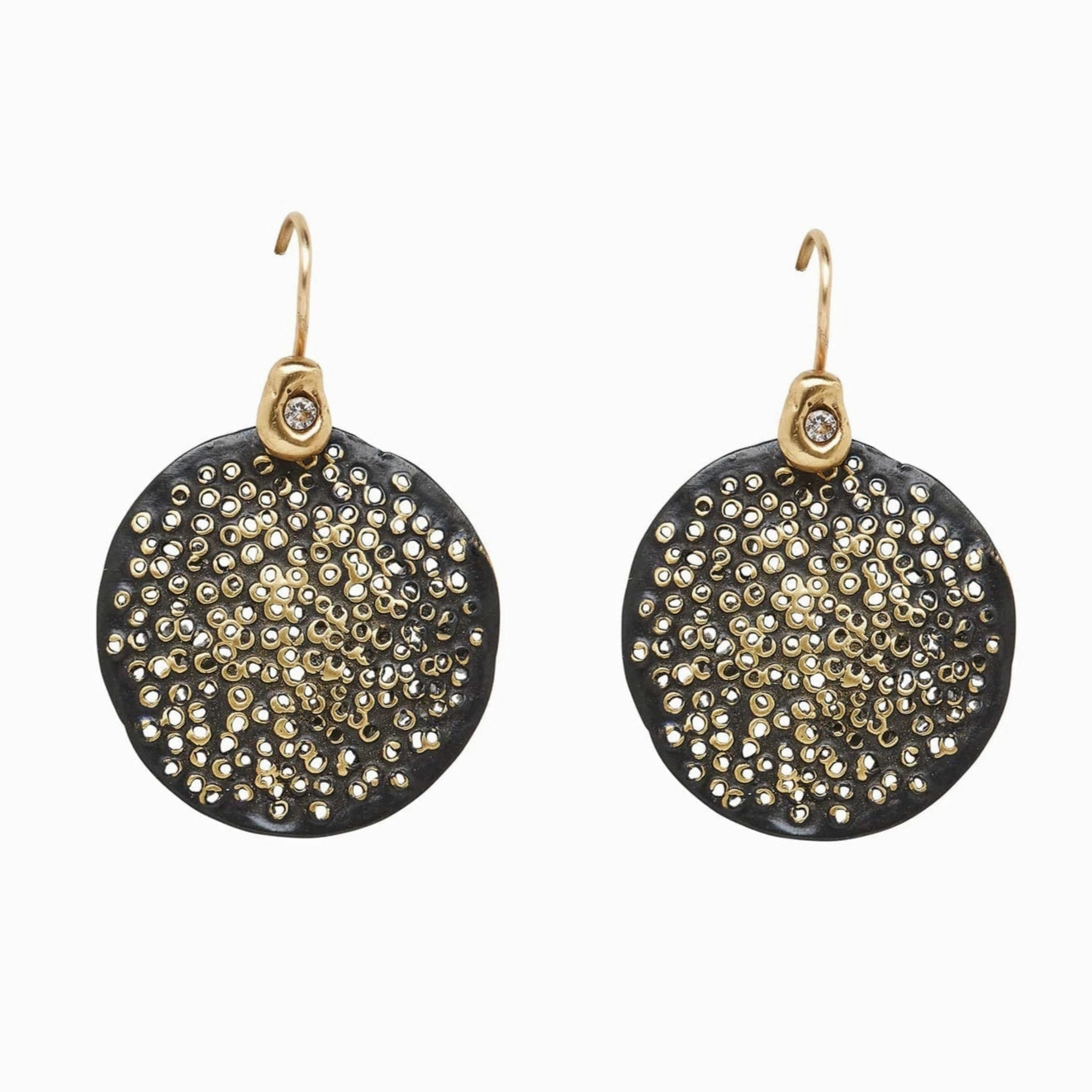 Black Pollen Bronze Earring Safe Finish Minimalist Adornment