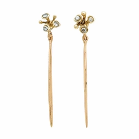 Blossom Needle Bronze Earrings Chic Must-Have