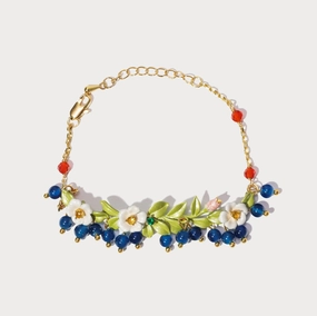 Timelessly Trendy Blueberry Flower Bracelet