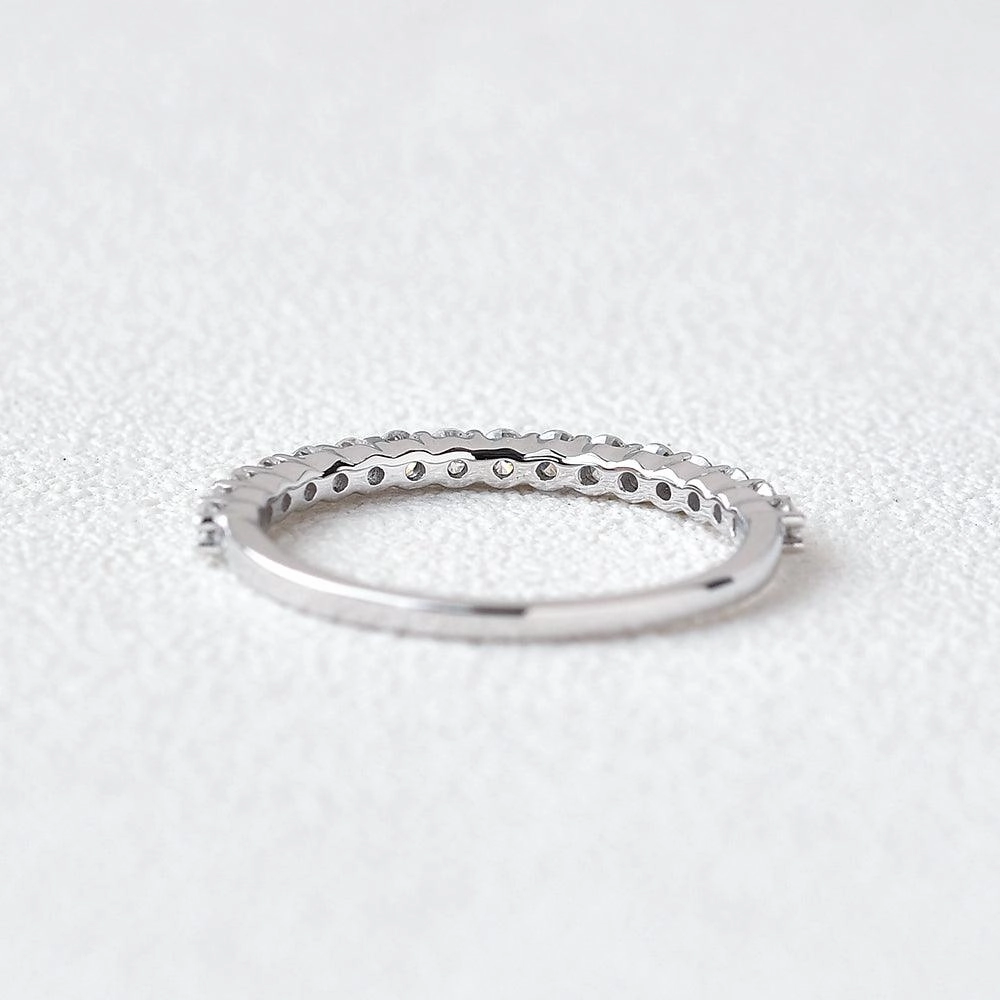 Cozy Glam Timeless Layer Moissanite White Gold Ring