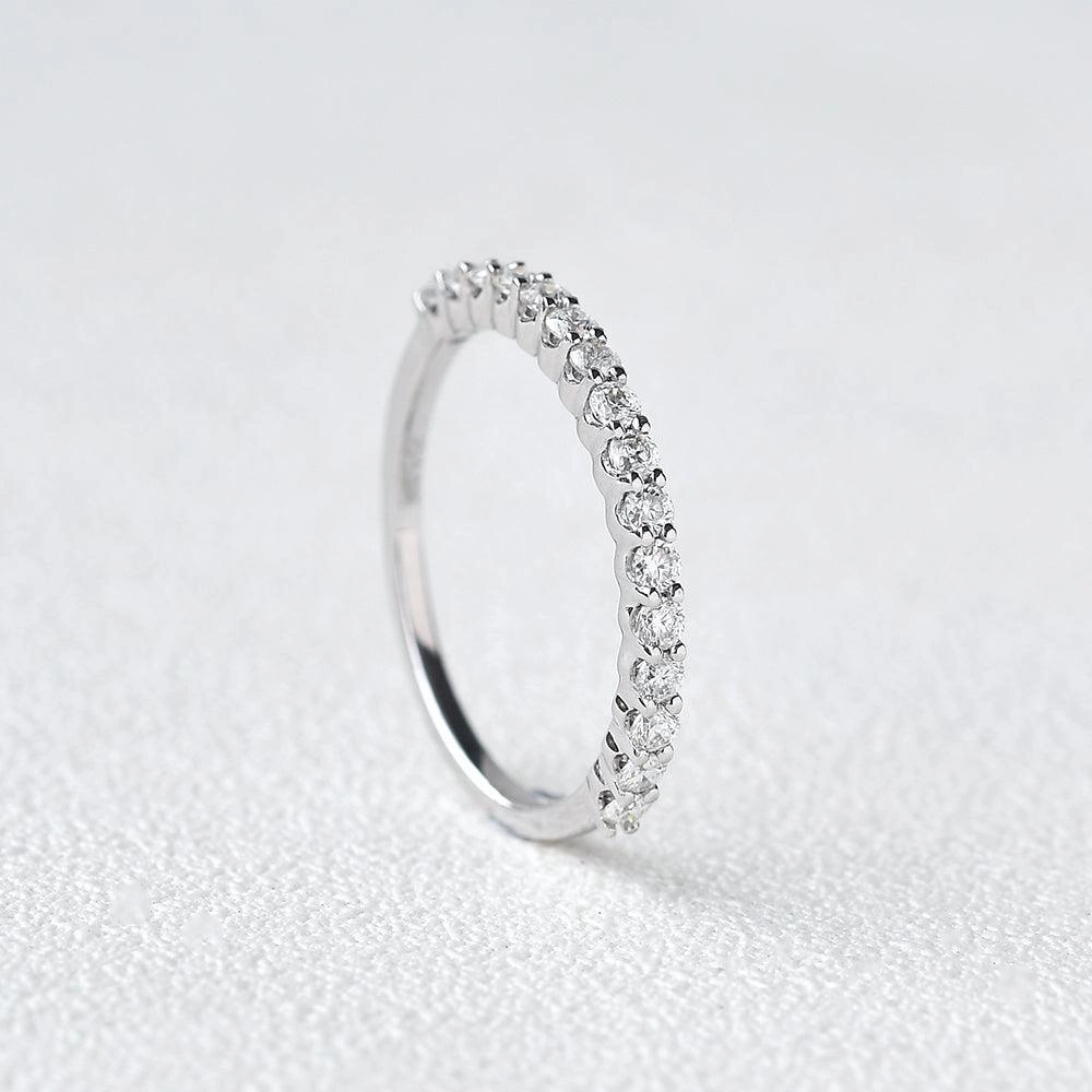 Stylish charm Moissanite White Gold Ring
