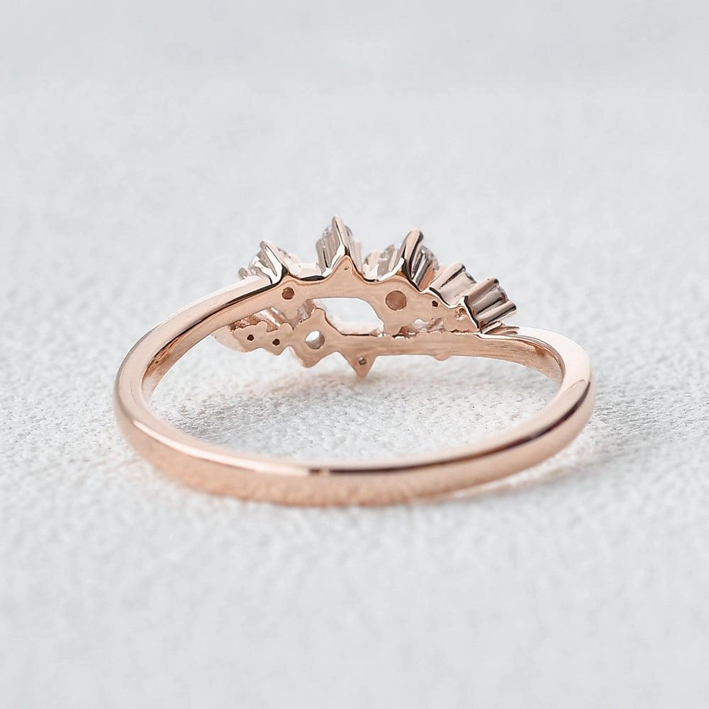 Moissanite Stacking Band Rose Gold Ring Glamorous touch