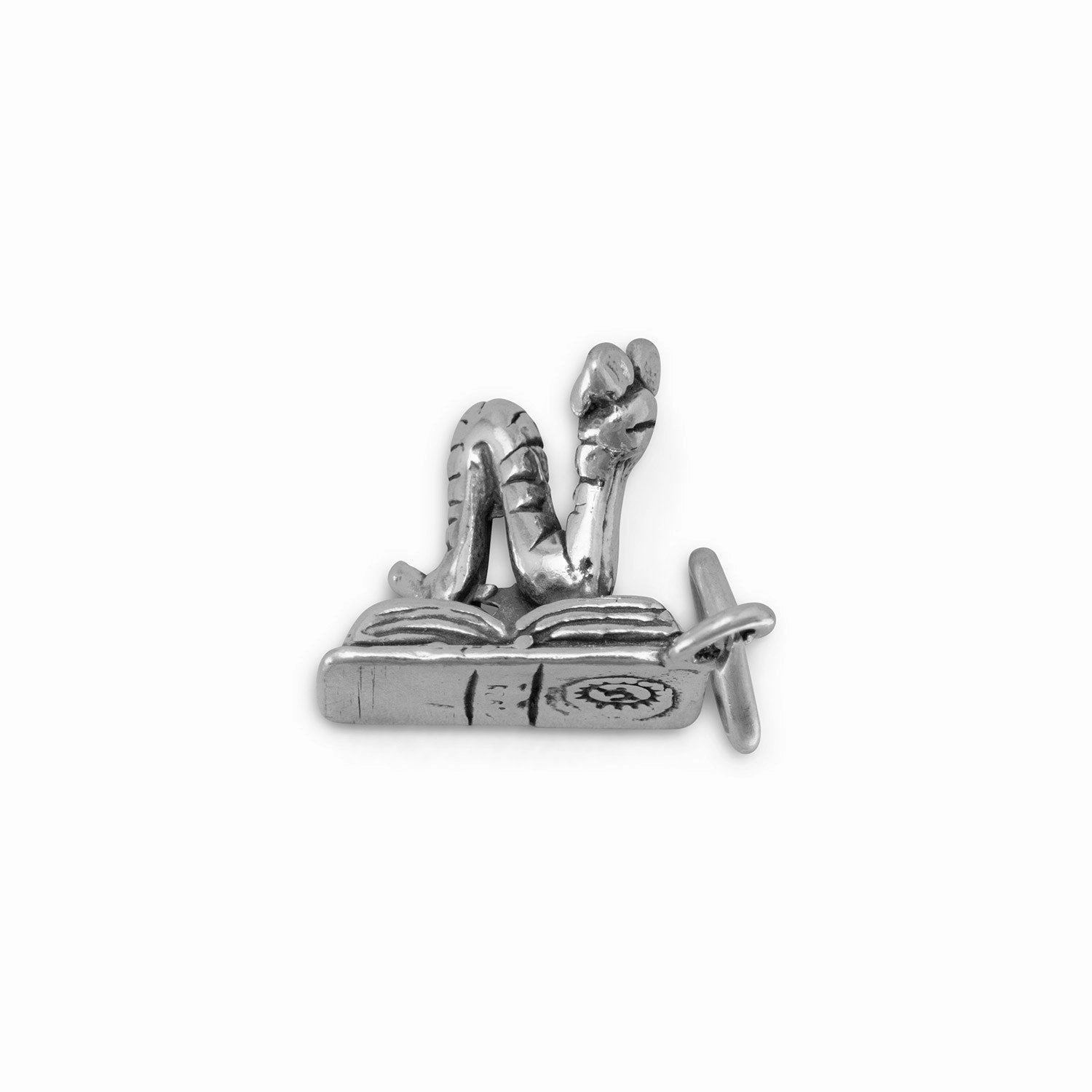 Editorial Look Bookworm Sterling Silver Charm - Made in the USA