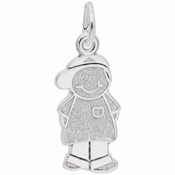 Enchanted Look shiny accents Boy with Baseball Cap Charm