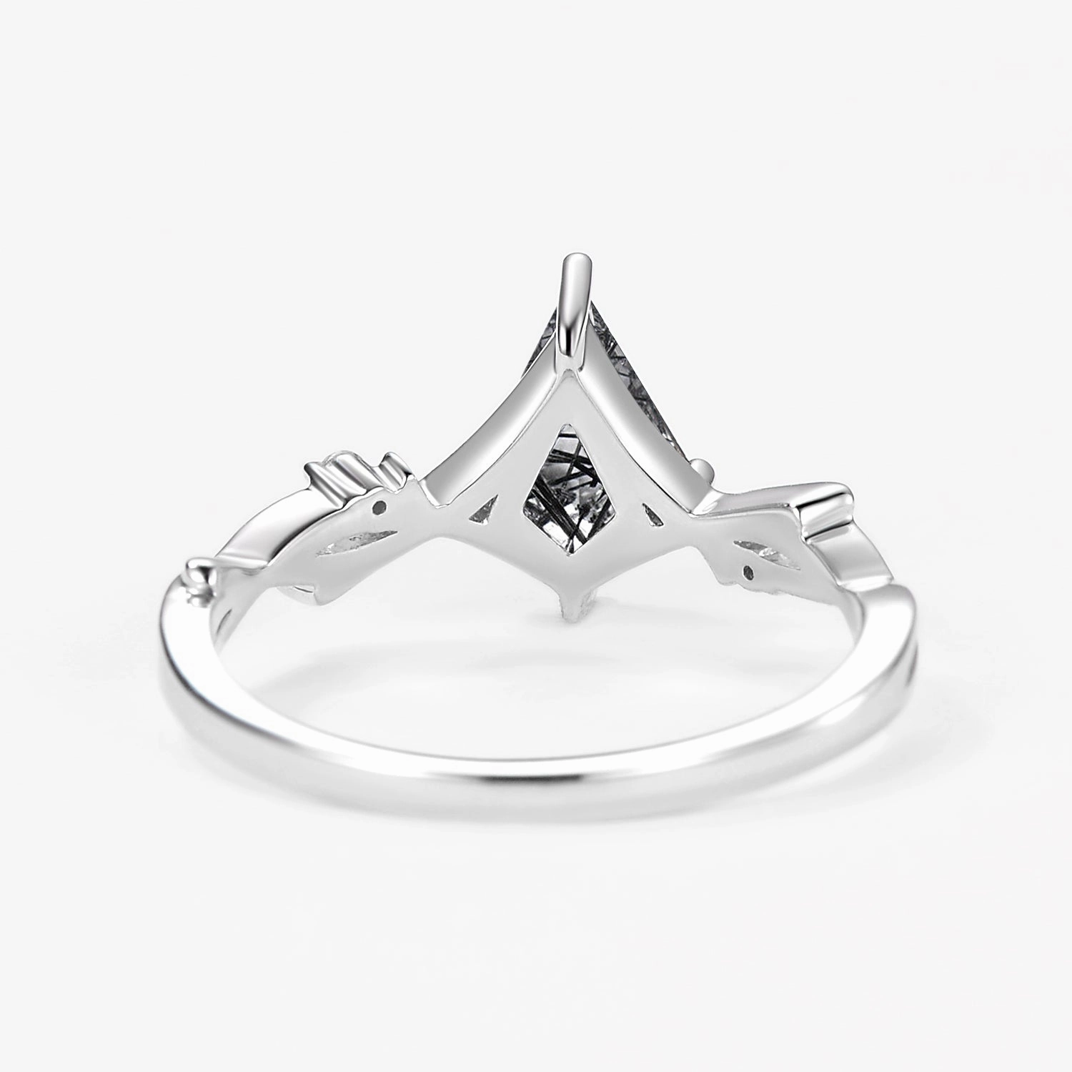 party look Branch Moss Agate Kite Cut Engagement Ring