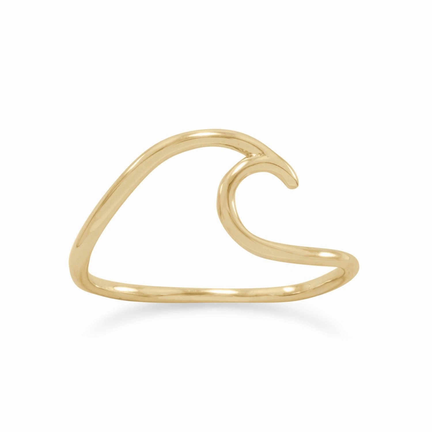 Wave Shape Wire Ring Gold-plated Sterling Silver Ornate Product