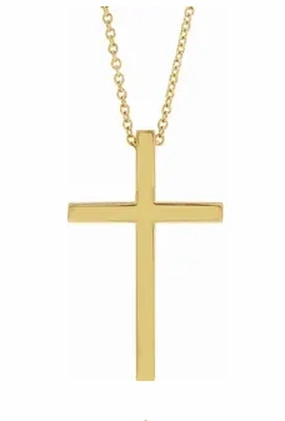 Gift Idea Effortless Look Bremer Jewelry 14K Yellow Gold Cross Pendant