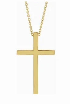Gift Idea Effortless Look Bremer Jewelry 14K Yellow Gold Cross Pendant