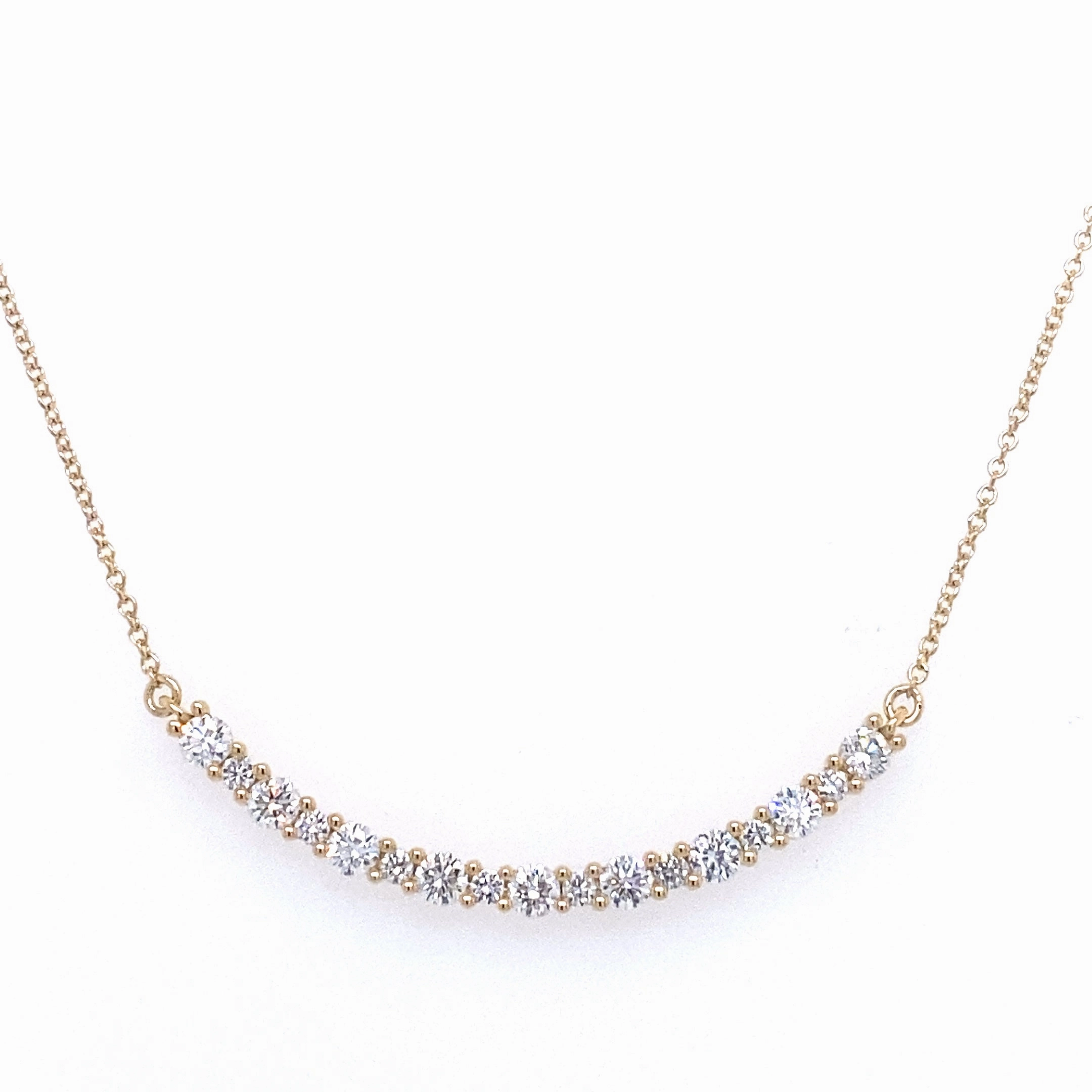 Diverse Fit Bremer Jewelry 18K Yellow Gold Round Shape Diamond Smile Pendant (.79ctw)