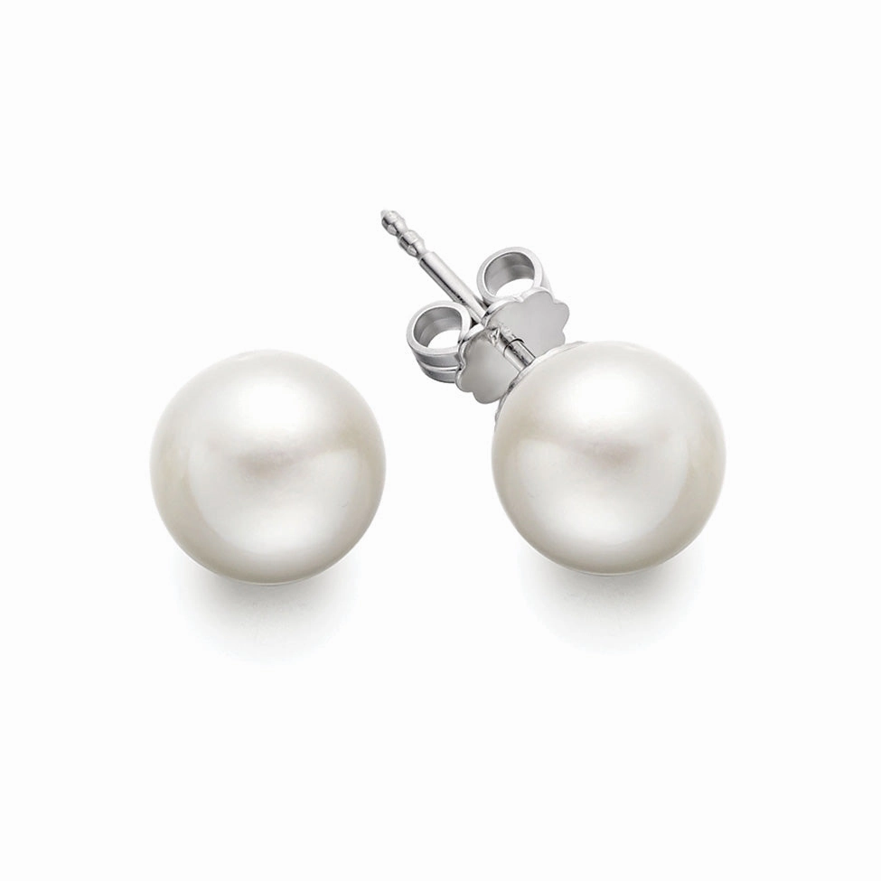 Bremer Jewelry 6.5-7.0mm Akoya Cultured Pearl Stud Earrings in 14K White Gold Comfortable Creation Sophisticated Accessory