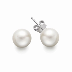Bremer Jewelry 6.5-7.0mm Akoya Cultured Pearl Stud Earrings in 14K White Gold Comfortable Creation Sophisticated Accessory