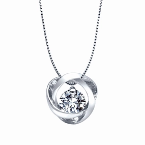 Excellent Accessory Superb Ornament Bremer Jewelry Time and Eternity 1/4ct Sterling Silver Round Shape Diamond Solitaire Pendant with a Sterling Silver Box Necklace (0.23ctw)