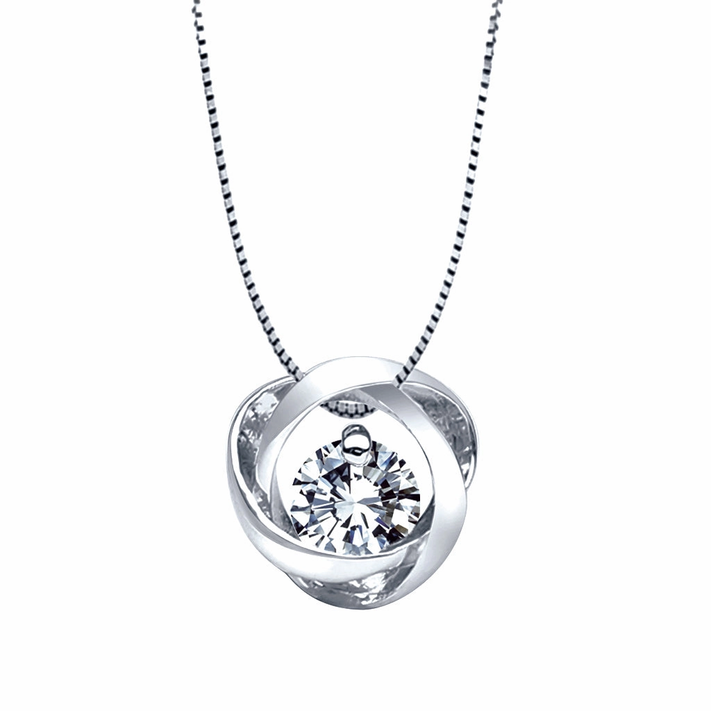 Excellent Accessory Superb Ornament Bremer Jewelry Time and Eternity 1/4ct Sterling Silver Round Shape Diamond Solitaire Pendant with a Sterling Silver Box Necklace (0.23ctw)