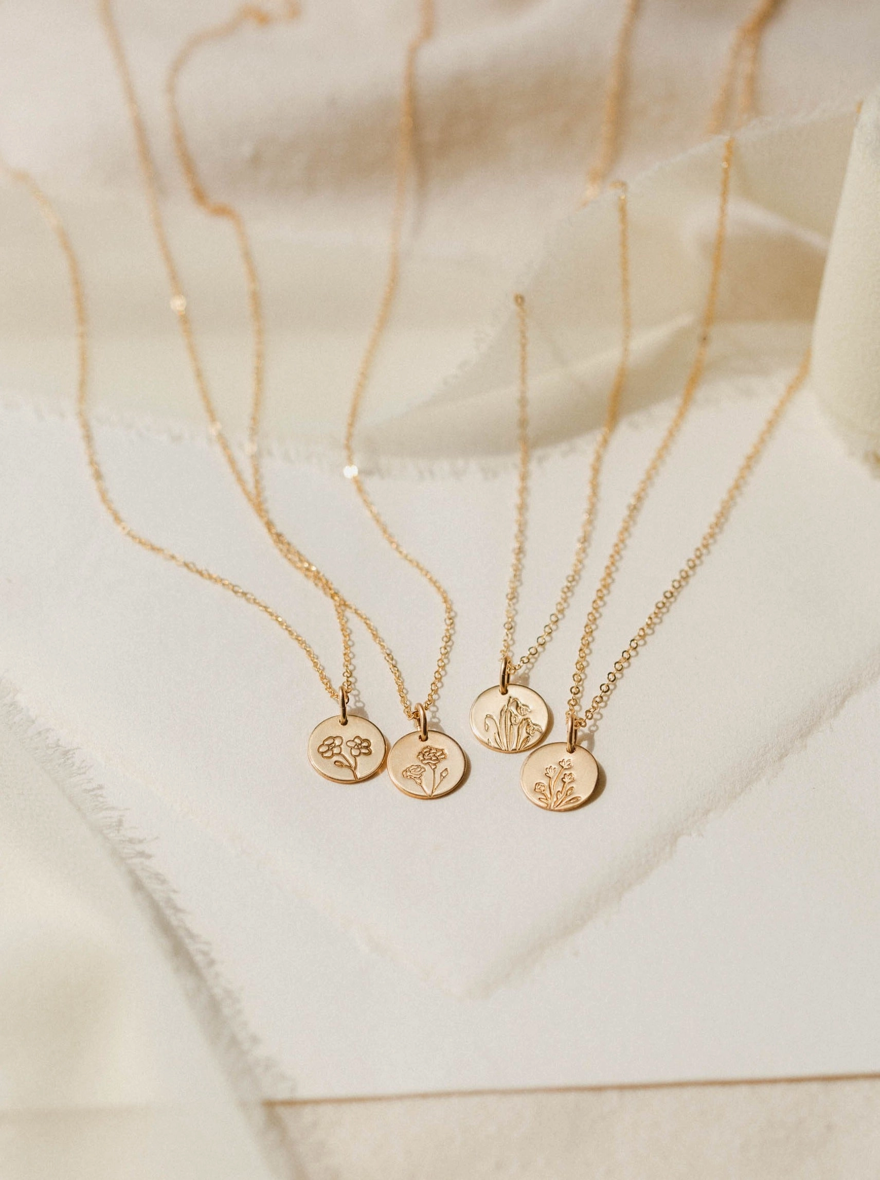Bridesmaid Flora Necklace Set Minimalist Touch