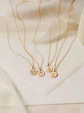 Bridesmaid Flora Necklace Set Minimalist Touch