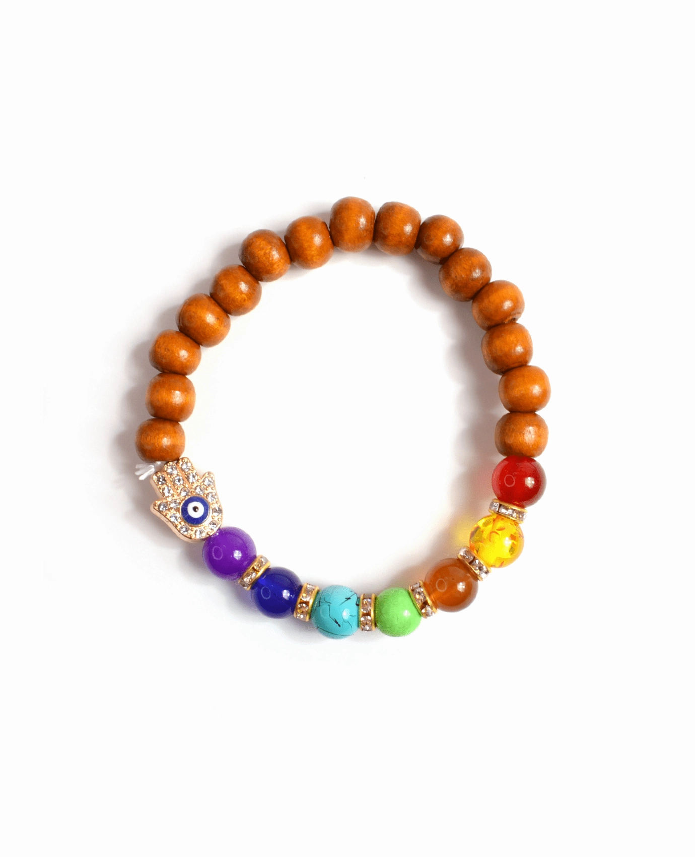 hassle-free Ideal Circumstance Chakra Symbols Wooden Bracelet