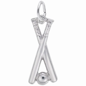 Distinctive Touch Pieces Baseball Bats with Baseball Charm