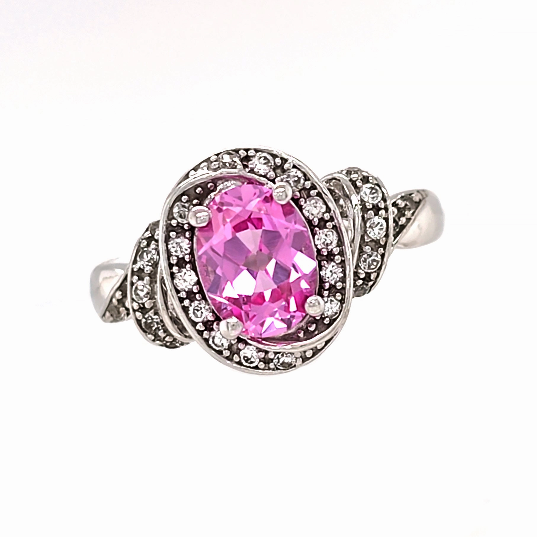 Summer Jewelry Pink & White Sapphire Ring