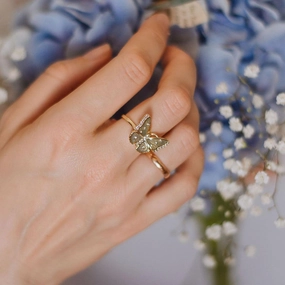 Unique Art Butterfly Ring
