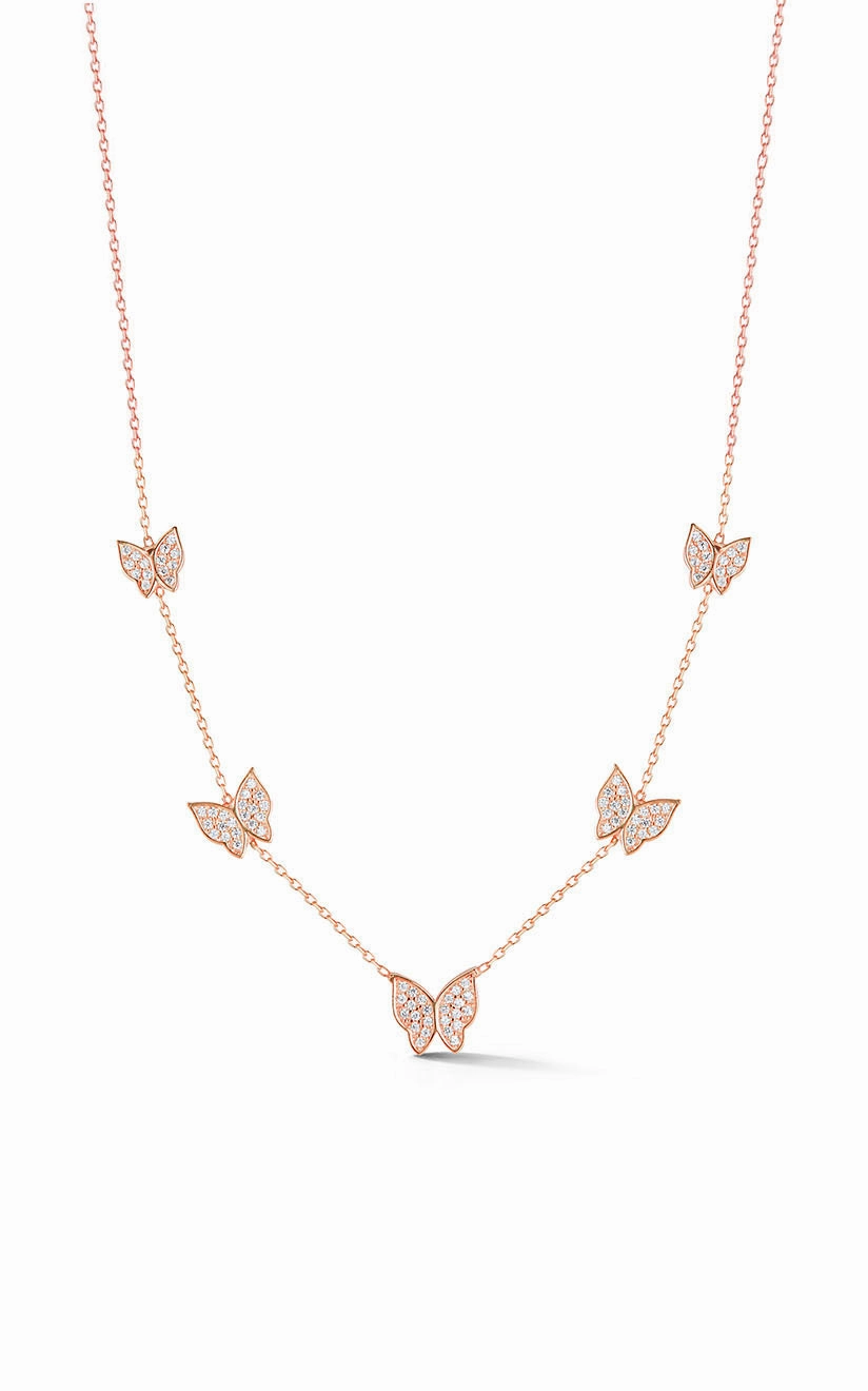 Butterfly Station Necklace Festival Style