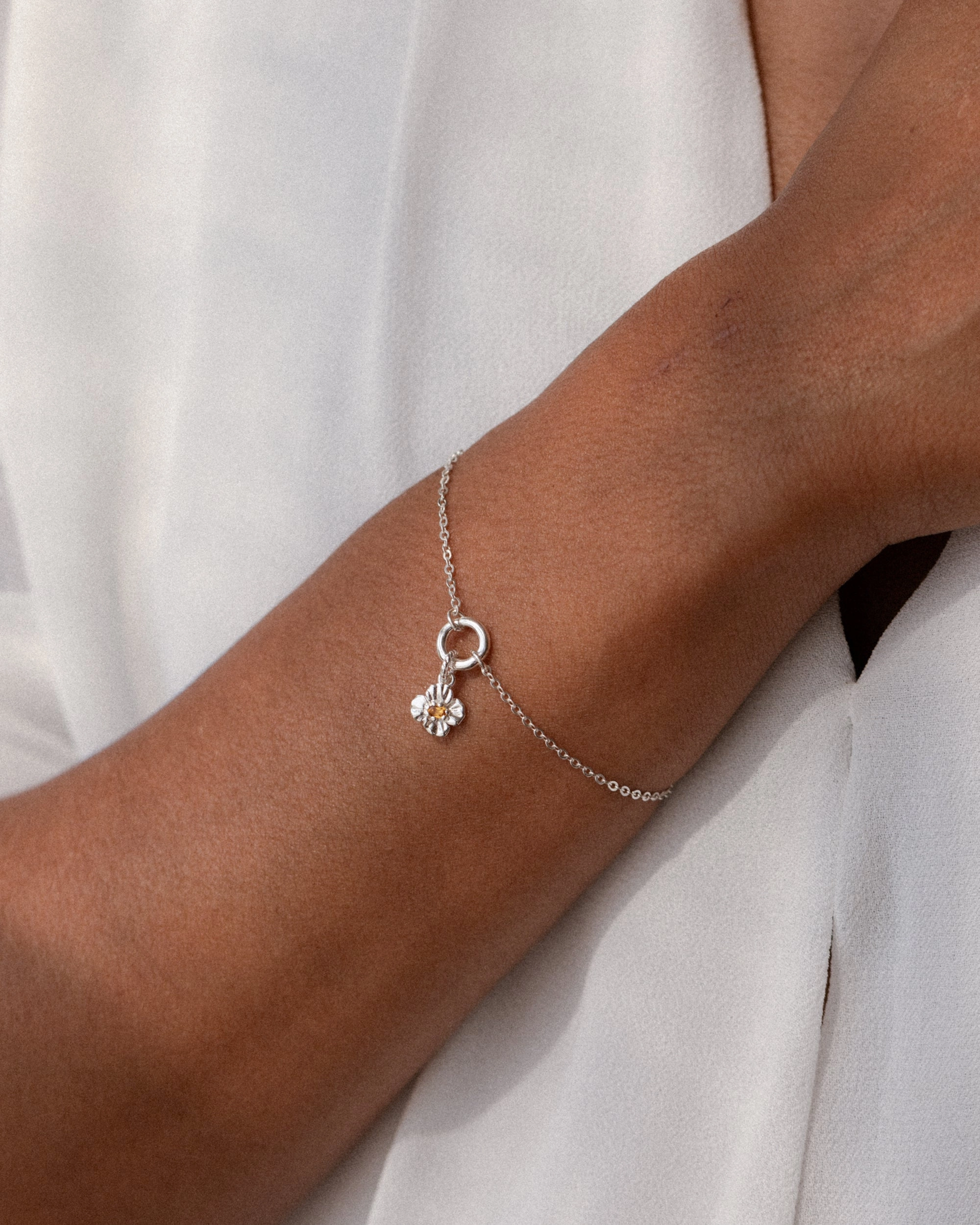 California Poppy Charm Bracelet Unique Creation