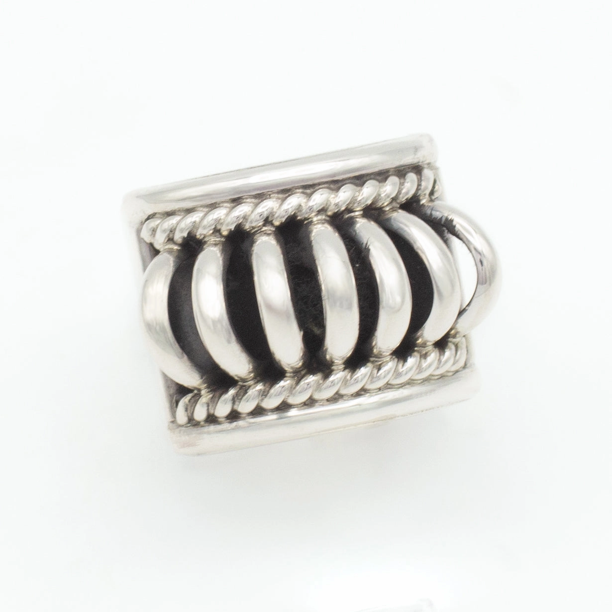 Pricilla Apache Navajo Handmade Sterling Silver Ring (Size 6) Modern Layer