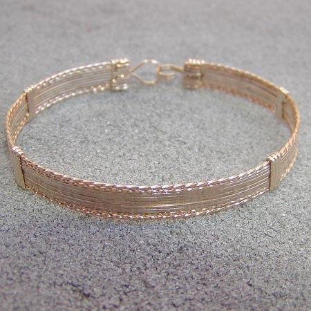 Bold 14kt Gold Filled Wirewrapped Stackable Bracelet  TTSSSSSSTT Wrap Around