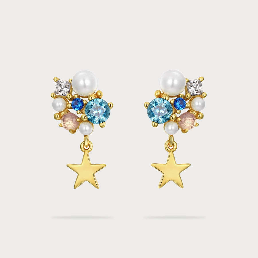 Glow Detail Close Up Celestial Dreams Crystal Stud Earrings