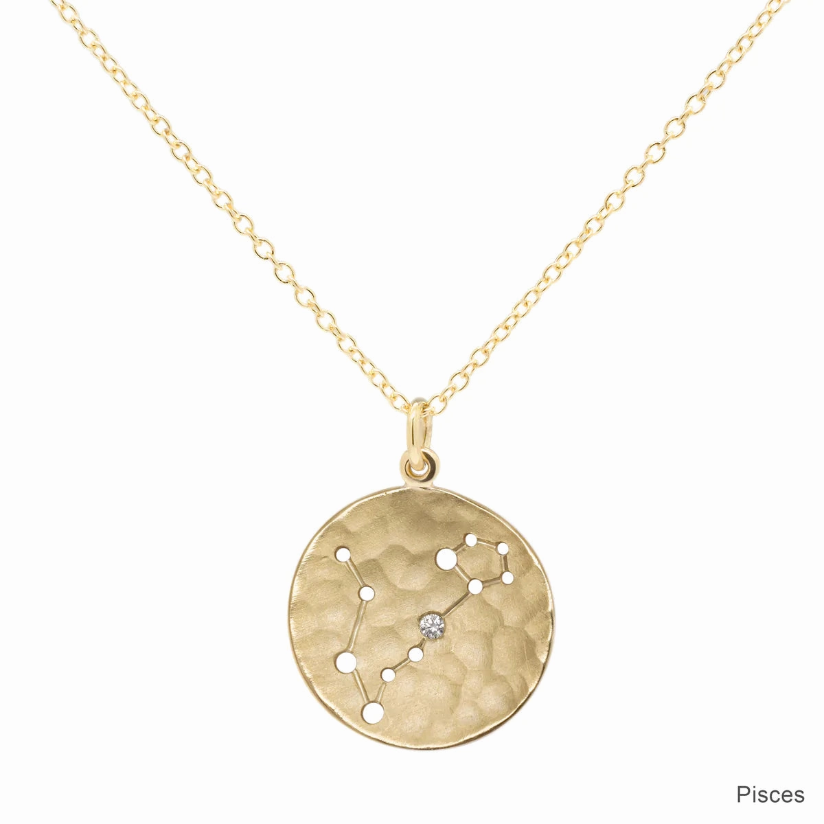 Celestial Sign Necklaces - 18k Gold   Diamond Refined Piece spring look
