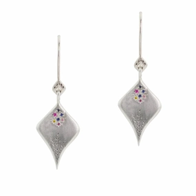 Striking Accent Secret Garden Multi-Sapphire Earrings - Sterling Silver