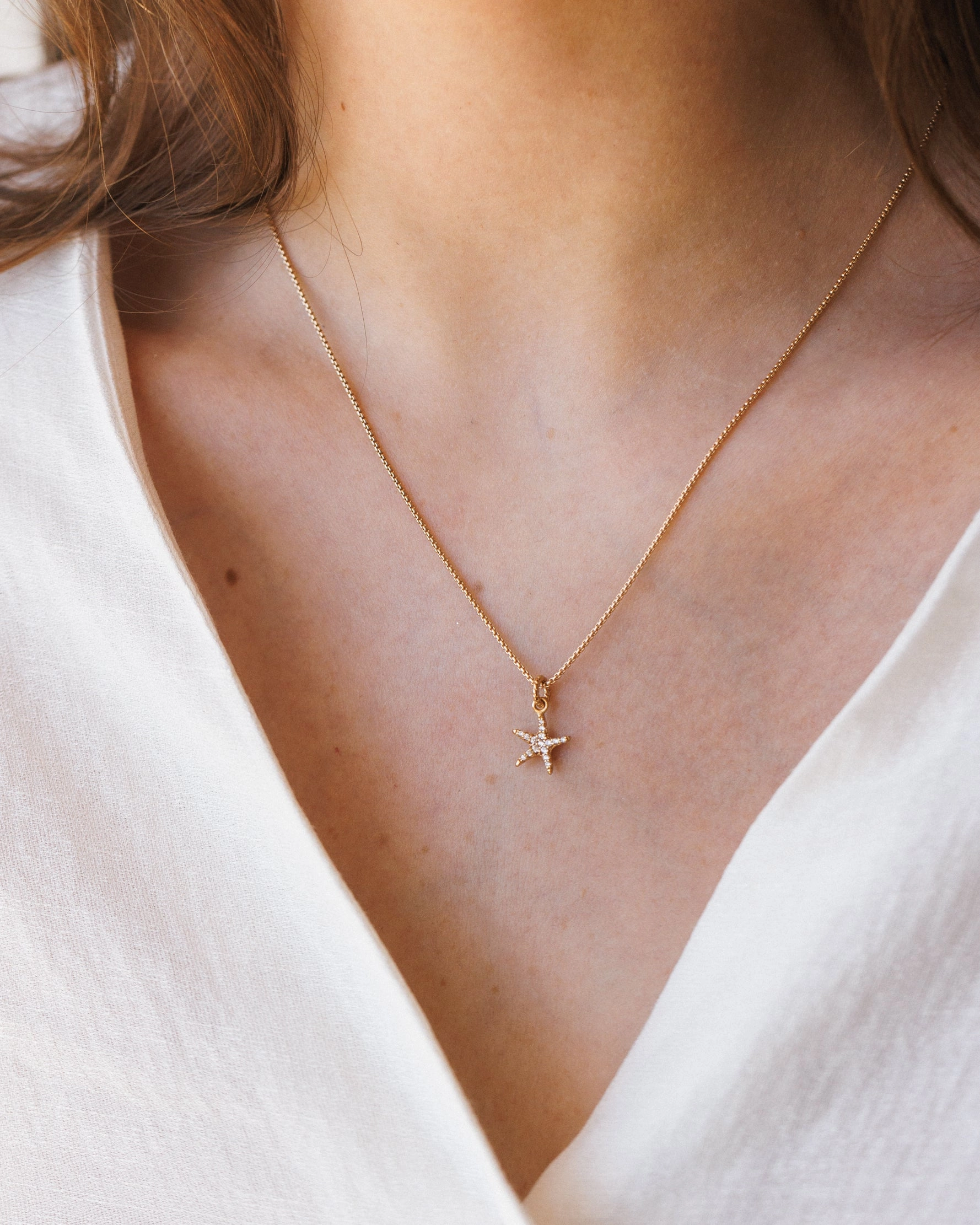 Pav?? Starfish Charm Timeless Glow Exquisite Craft