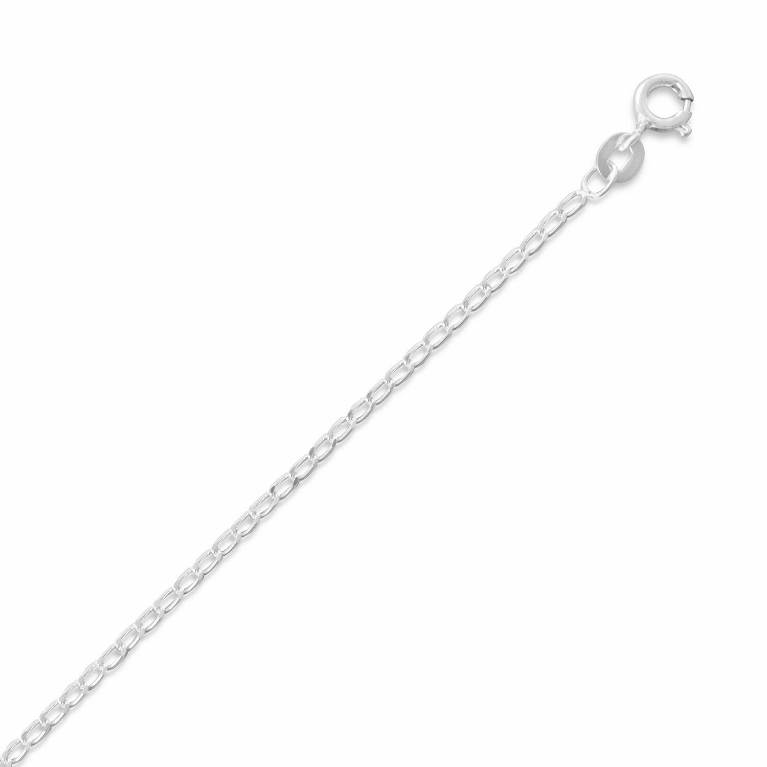 Unique Radiance Luxury Touch Chaval Chain Necklace 1.6mm Wide Sterling Silver