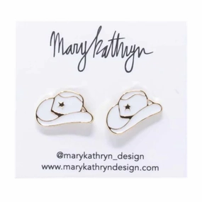 Summer Trinket White Cowboy Hat Studs